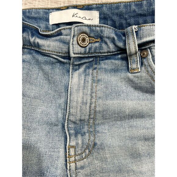 Kancan Womens Denim Pants Distressed Folded Hem Light Blue Wash Size 9/28 - Picture 3 of 8